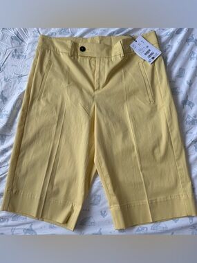 Bogner Pale Yellow Tailored Shorts